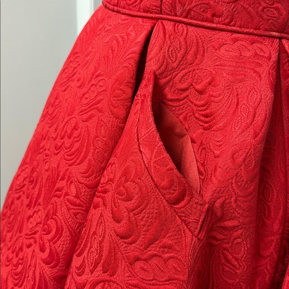 SOLD IN STORE ✨ Renaissance Collection Strapless Red Jacquard - Picture 3 of 14